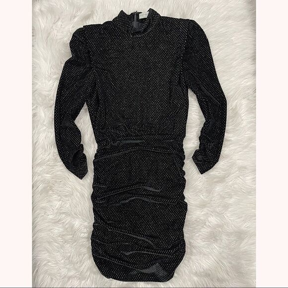 Rebecca Vallance Dresses & Skirts - 𝅺rebecca Vallance Viper Long Sleeve Black Mini Dress Sz 0